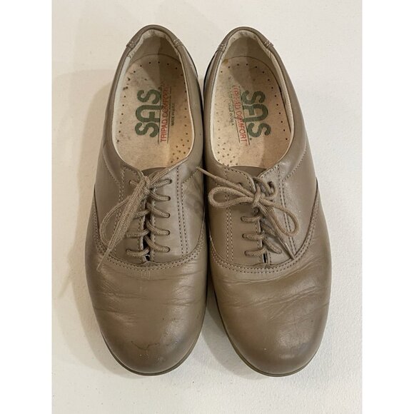 SAS Whisper Womens Leather Lace Up‎ Shoes Size 6.5 M Arch Support Walking Comfy - Picture 1 of 7
